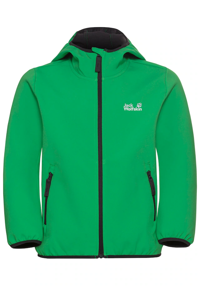 Jack Wolfskin Softshelljacke »FOURWINDS JACKET KIDS« mit Kapuze für Kinder, mit Kapuze, wasserabweisend