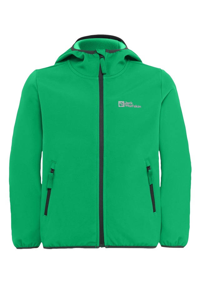 Jack Wolfskin Softshelljacke »FOURWINDS JACKET KIDS« mit Kapuze für Kinder, mit Kapuze, wasserabweisend