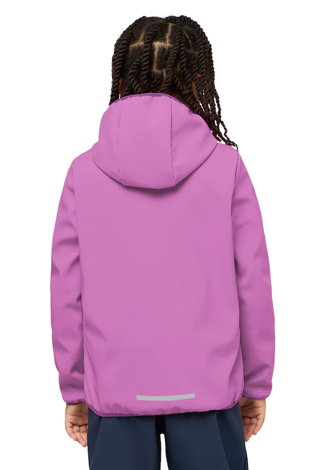 Jack Wolfskin Softshelljacke »FOURWINDS JACKET KIDS« mit Kapuze für Kinder, mit Kapuze, wasserabweisend