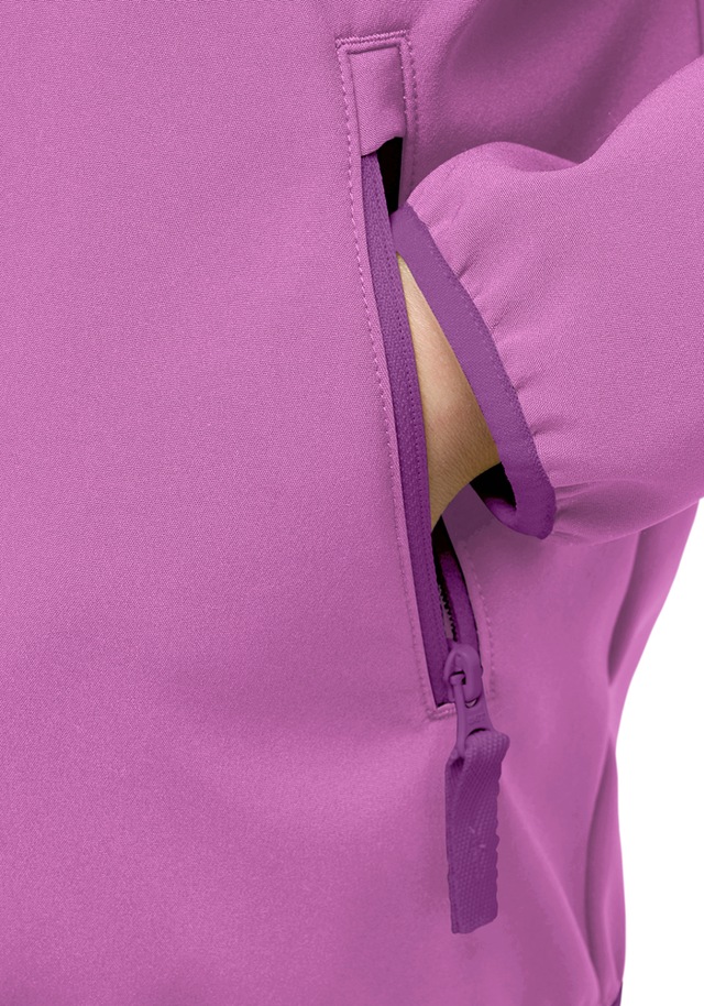 Jack Wolfskin Softshelljacke »FOURWINDS JACKET KIDS« mit Kapuze für Kinder, mit Kapuze, wasserabweisend