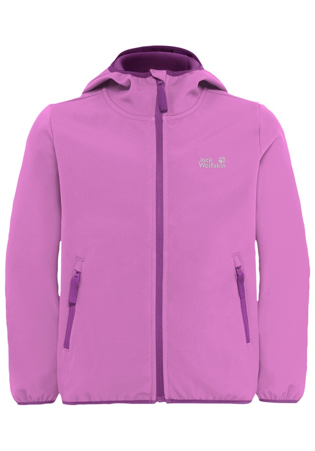 Jack Wolfskin Softshelljacke »FOURWINDS JACKET KIDS« mit Kapuze für Kinder, mit Kapuze, wasserabweisend