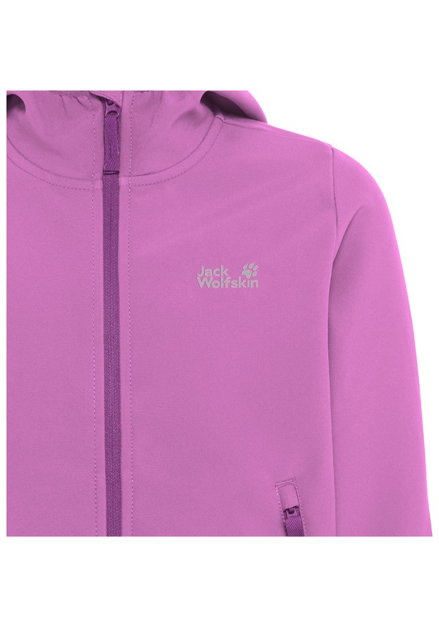 Jack Wolfskin Softshelljacke »FOURWINDS JACKET KIDS« mit Kapuze für Kinder, mit Kapuze, wasserabweisend