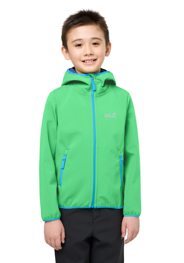 Jack Wolfskin Softshelljacke »FOURWINDS JACKET KIDS« mit Kapuze für Kinder, mit Kapuze, wasserabweisend