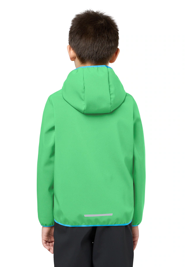 Jack Wolfskin Softshelljacke »FOURWINDS JACKET KIDS« mit Kapuze für Kinder, mit Kapuze, wasserabweisend