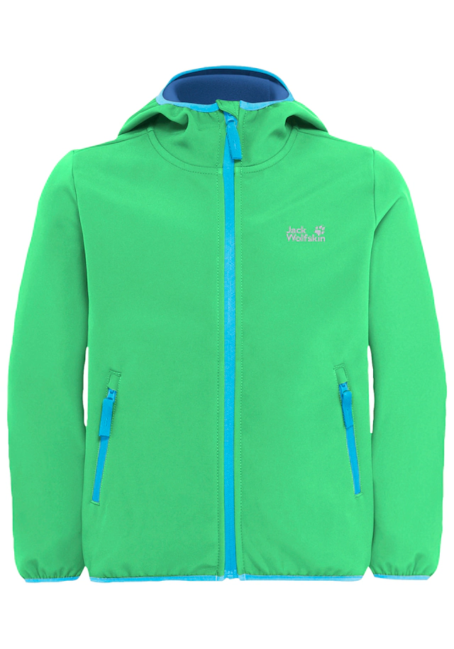 Jack Wolfskin Softshelljacke »FOURWINDS JACKET KIDS« mit Kapuze für Kinder, mit Kapuze, wasserabweisend