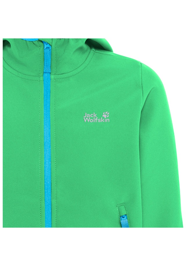 Jack Wolfskin Softshelljacke »FOURWINDS JACKET KIDS« mit Kapuze für Kinder, mit Kapuze, wasserabweisend
