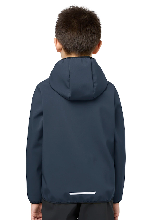 Jack Wolfskin Softshelljacke »FOURWINDS JACKET KIDS« mit Kapuze für Kinder, mit Kapuze, wasserabweisend