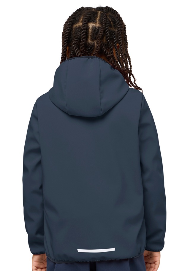 Jack Wolfskin Softshelljacke »FOURWINDS JACKET KIDS« mit Kapuze für Kinder, mit Kapuze, wasserabweisend