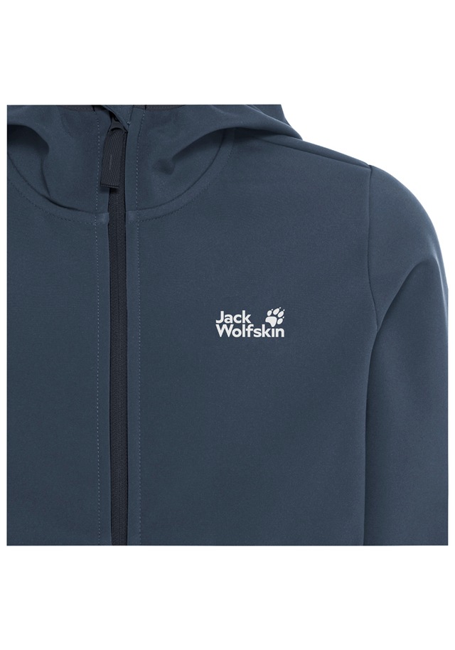 Jack Wolfskin Softshelljacke »FOURWINDS JACKET KIDS« mit Kapuze für Kinder, mit Kapuze, wasserabweisend