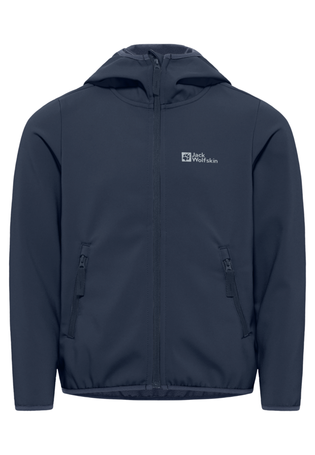 Jack Wolfskin Softshelljacke »FOURWINDS JACKET KIDS« mit Kapuze für Kinder, mit Kapuze, wasserabweisend