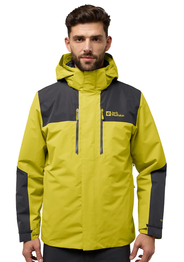 Jack Wolfskin 3-in-1-Funktionsjacke »JASPER 3IN1 JKT M« mit Kapuze mit abnehmbarer, gefütterter Kapuze, wasserdicht