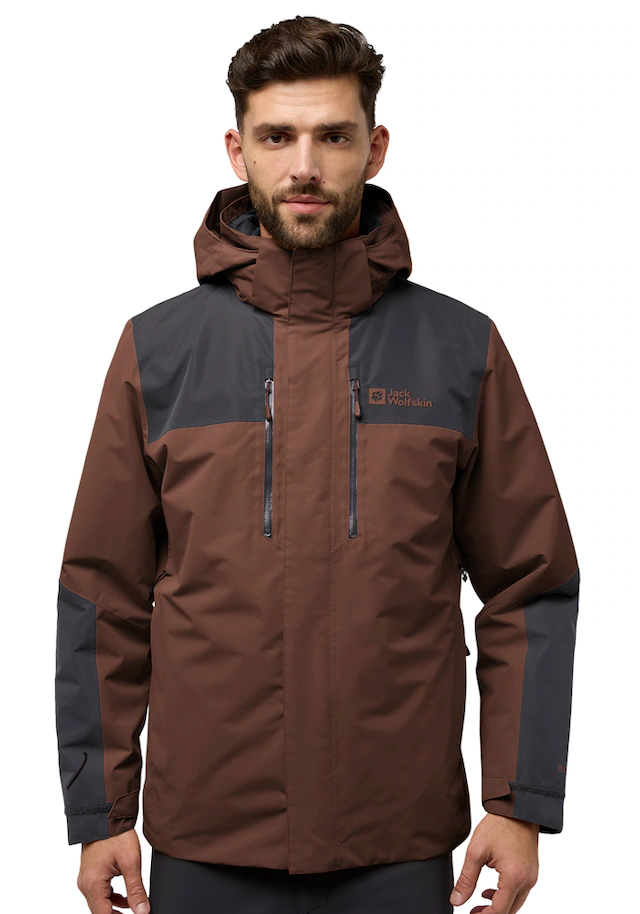 Jack Wolfskin 3-in-1-Funktionsjacke »JASPER 3IN1 JKT M« mit Kapuze mit abnehmbarer, gefütterter Kapuze, wasserdicht