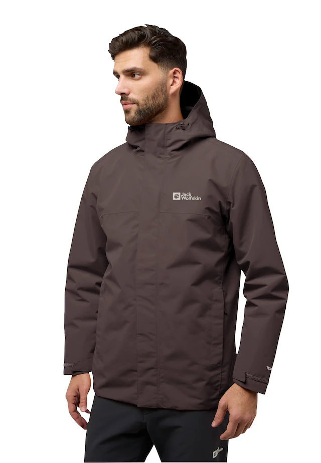 Jack Wolfskin 3-in-1-Funktionsjacke »ALTENBERG 3IN1« mit Kapuze mit gefütterter Kapuze, wasserabweisend, windabweisend