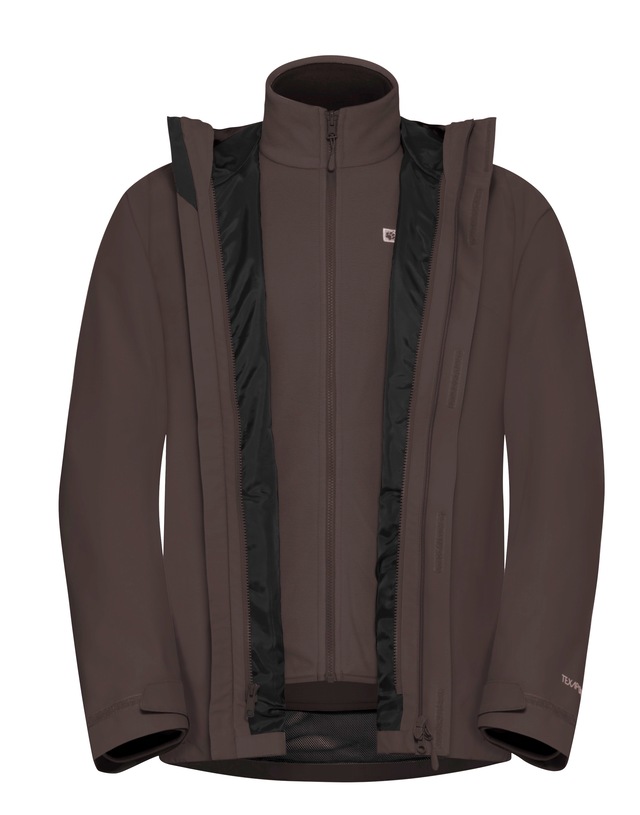 Jack Wolfskin 3-in-1-Funktionsjacke »ALTENBERG 3IN1« mit Kapuze mit gefütterter Kapuze, wasserabweisend, windabweisend