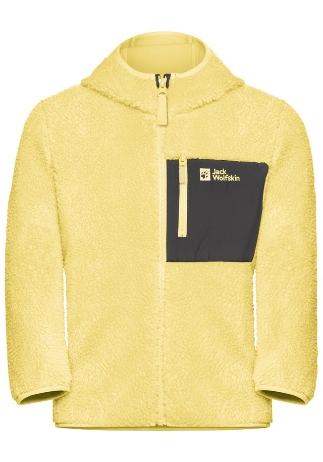 Jack Wolfskin Fleecejacke »ICE CURL HOOD JACKET K« mit Kapuze mit Kapuze, aus Polyester-Fleece, in normaler Schnittform