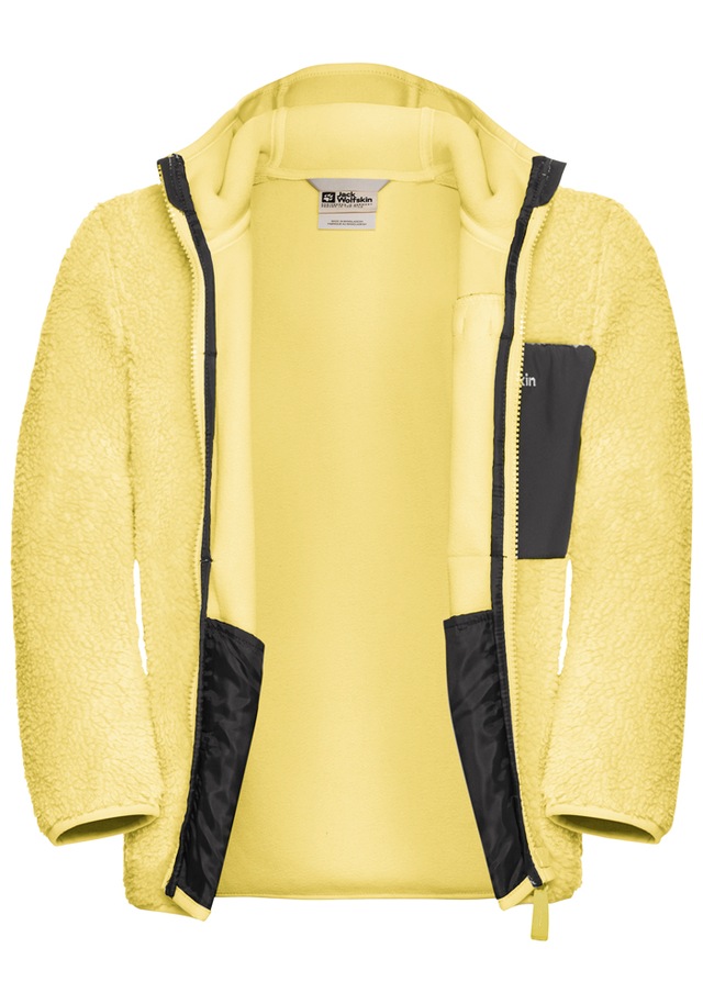 Jack Wolfskin Fleecejacke »ICE CURL HOOD JACKET K« mit Kapuze mit Kapuze, aus Polyester-Fleece, in normaler Schnittform