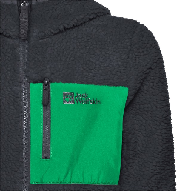 Jack Wolfskin Fleecejacke »ICE CURL HOOD JACKET K« mit Kapuze mit Kapuze, aus Polyester-Fleece, in normaler Schnittform