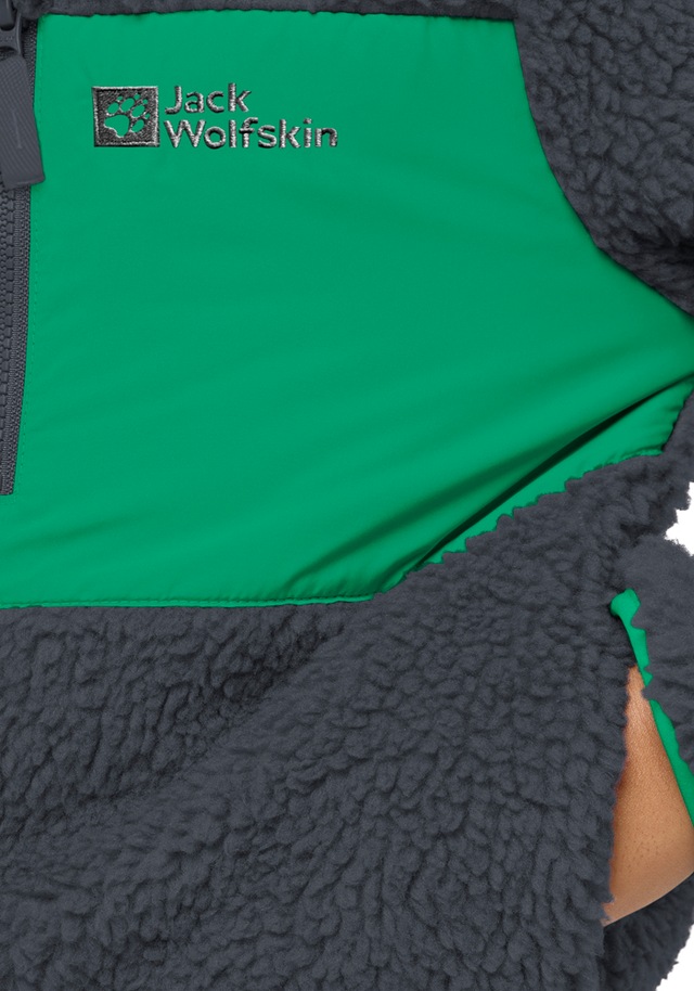 Jack Wolfskin Fleecejacke »ICE CURL HOOD JACKET K« mit Kapuze mit Kapuze, aus Polyester-Fleece, in normaler Schnittform