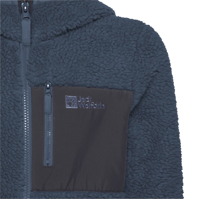 Jack Wolfskin Fleecejacke »ICE CURL HOOD JACKET K« mit Kapuze mit Kapuze, aus Polyester-Fleece, in normaler Schnittform