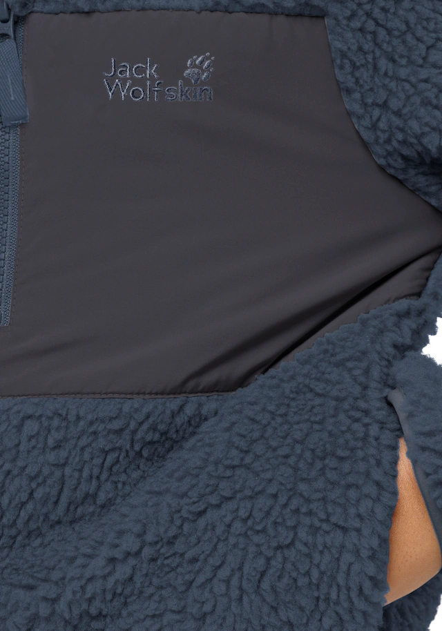 Jack Wolfskin Fleecejacke »ICE CURL HOOD JACKET K« mit Kapuze mit Kapuze, aus Polyester-Fleece, in normaler Schnittform