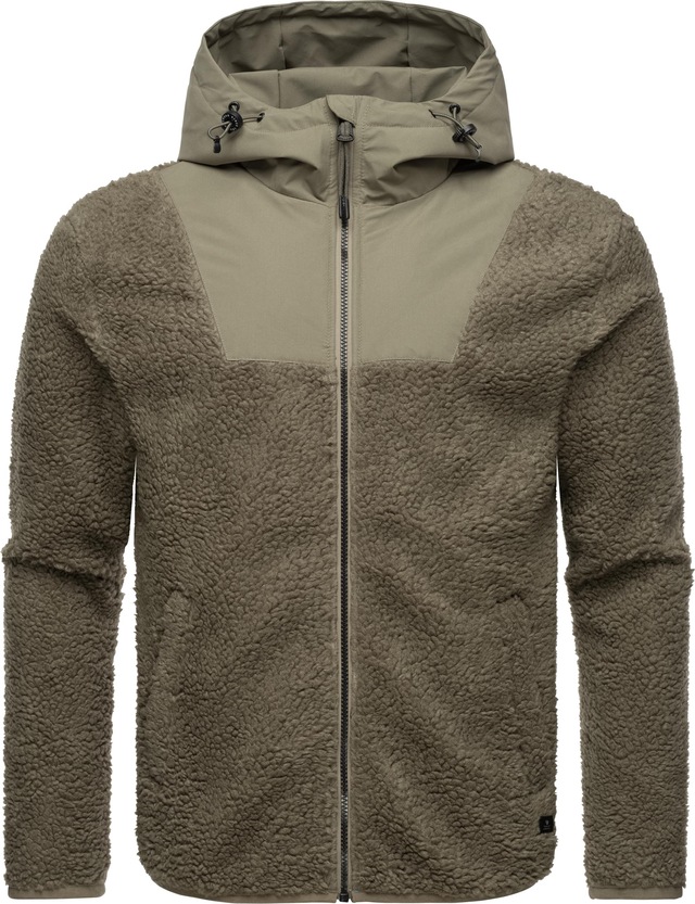 Ragwear Fleecejacke »Adar« mit Kapuze Angesagte Herren Plüschjacke mit hohem Kragen