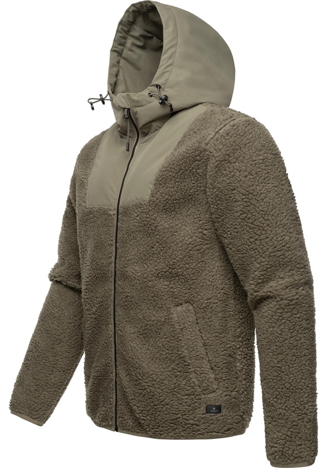 Ragwear Fleecejacke »Adar« mit Kapuze Angesagte Herren Plüschjacke mit hohem Kragen