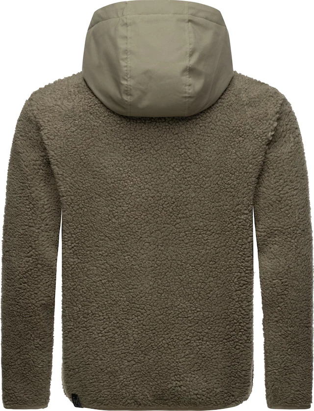Ragwear Fleecejacke »Adar« mit Kapuze Angesagte Herren Plüschjacke mit hohem Kragen