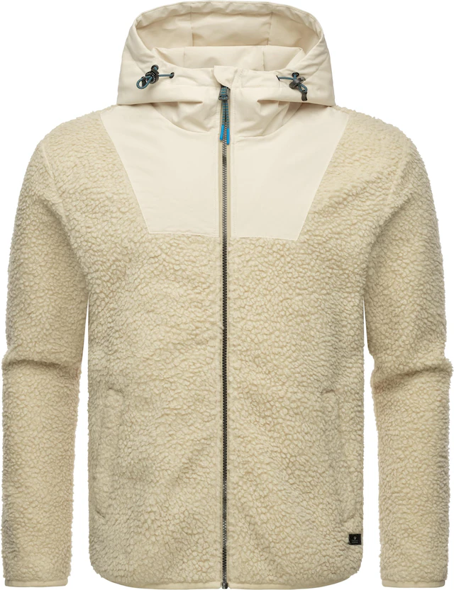 Ragwear Fleecejacke »Adar« mit Kapuze Angesagte Herren Plüschjacke mit hohem Kragen