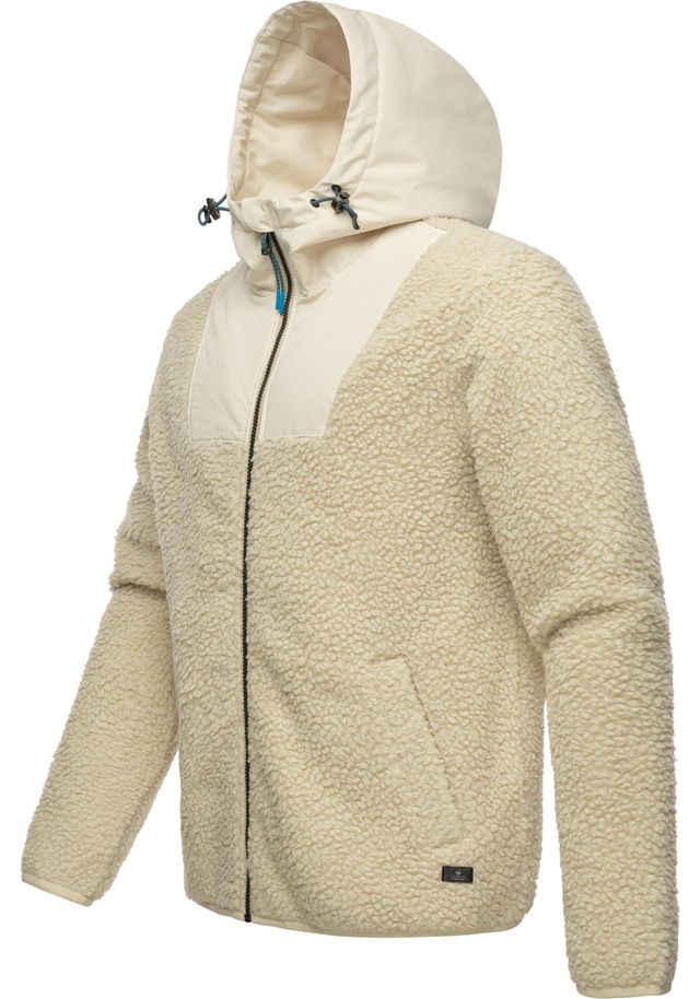Ragwear Fleecejacke »Adar« mit Kapuze Angesagte Herren Plüschjacke mit hohem Kragen