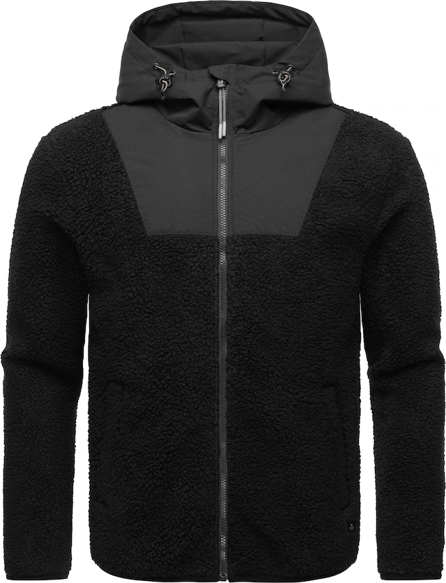 Ragwear Fleecejacke »Adar« mit Kapuze Angesagte Herren Plüschjacke mit hohem Kragen