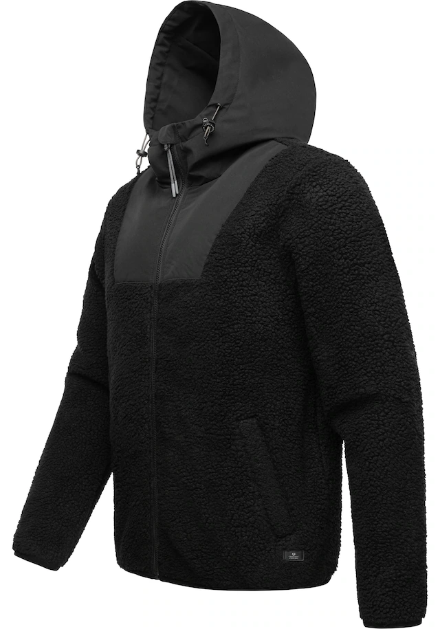 Ragwear Fleecejacke »Adar« mit Kapuze Angesagte Herren Plüschjacke mit hohem Kragen