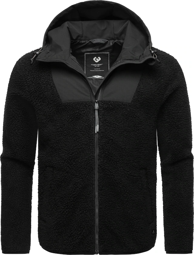 Ragwear Fleecejacke »Adar« mit Kapuze Angesagte Herren Plüschjacke mit hohem Kragen
