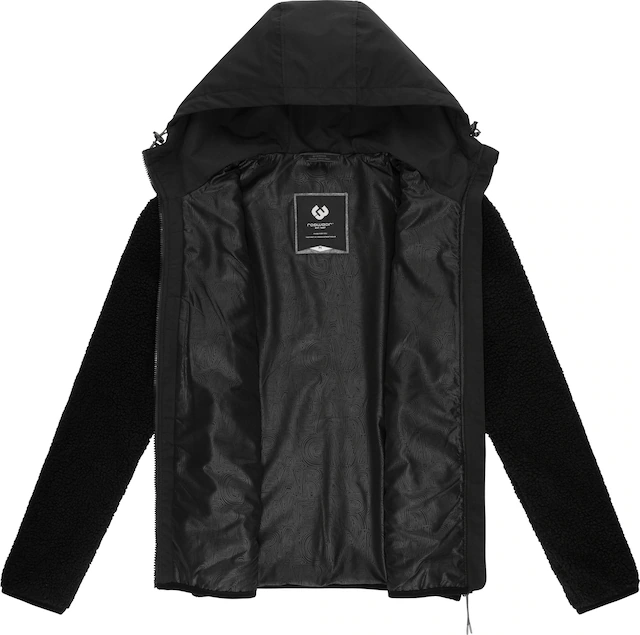 Ragwear Fleecejacke »Adar« mit Kapuze Angesagte Herren Plüschjacke mit hohem Kragen