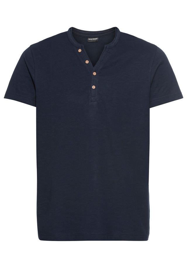 Bruno Banani T-Shirt Mit geknöpften V-Ausschnitt