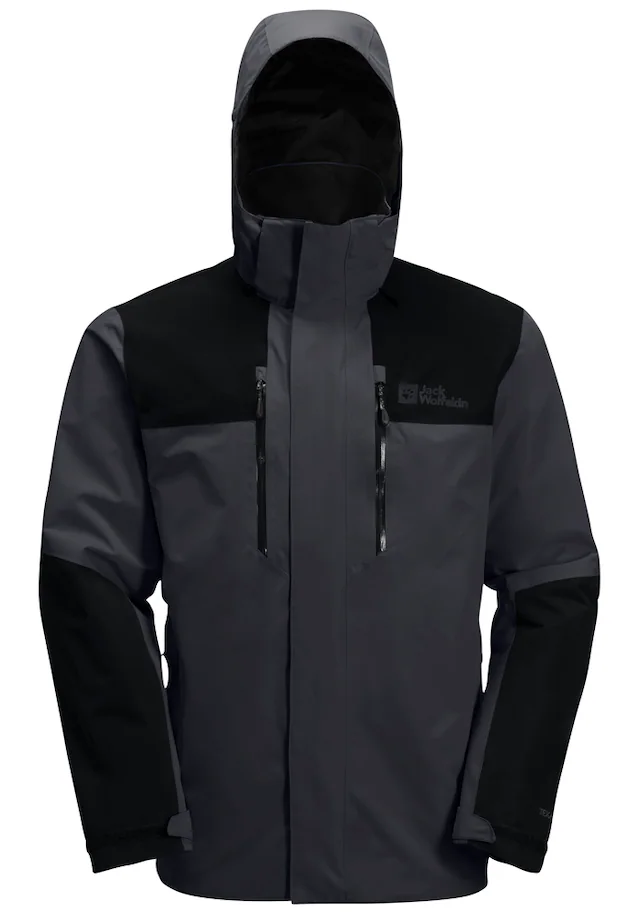 Jack Wolfskin Funktionsjacke »JASPER 2L JKT M« mit Kapuze mit abnehmbarer Kapuze, wasserdicht, winddicht