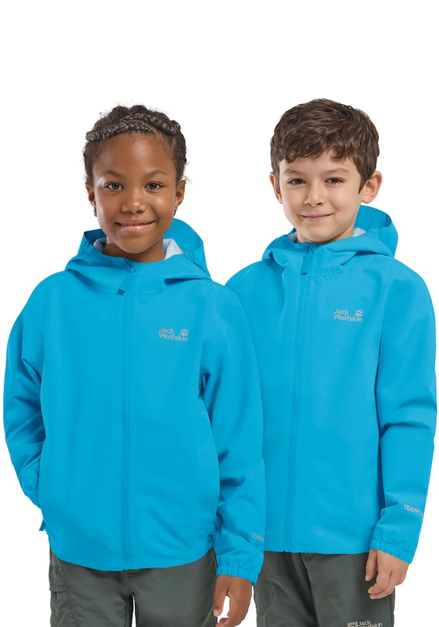 Jack Wolfskin Outdoorjacke »FLAZE JACKET K« mit Kapuze für Kinder, mit Kapuze, leicht, platzsparend packbar, atmungsaktiv