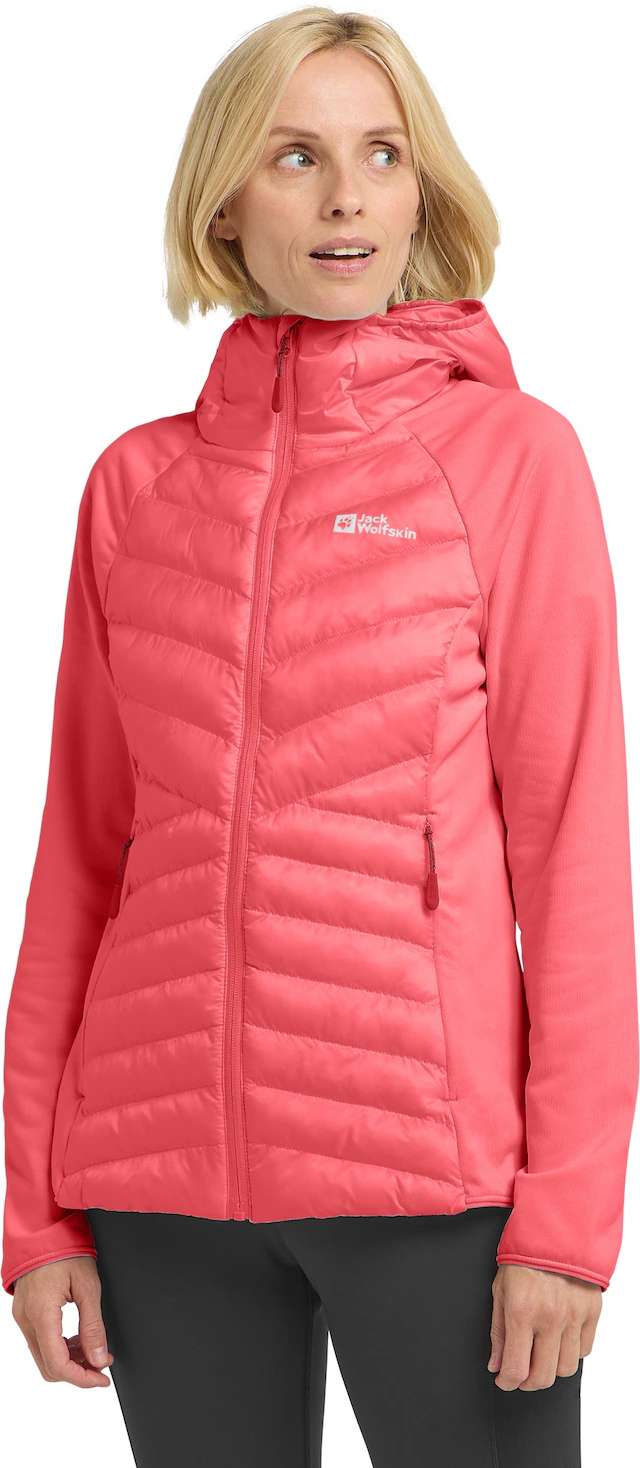 Jack Wolfskin Hybridjacke »ROUTEBURN PRO HYBRID W« mit Kapuze mit Kapuze, atmungsaktiv, winddicht, wasserabweisend