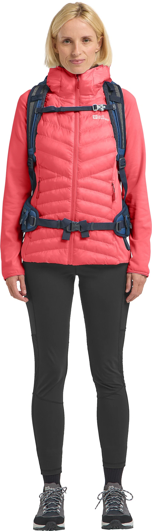 Jack Wolfskin Hybridjacke »ROUTEBURN PRO HYBRID W« mit Kapuze mit Kapuze, atmungsaktiv, winddicht, wasserabweisend