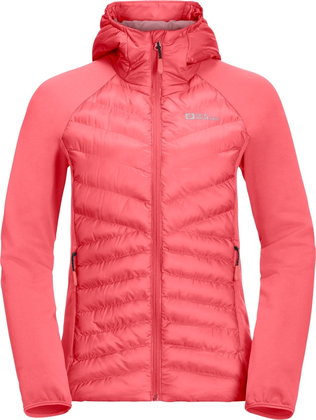 Jack Wolfskin Hybridjacke »ROUTEBURN PRO HYBRID W« mit Kapuze mit Kapuze, atmungsaktiv, winddicht, wasserabweisend
