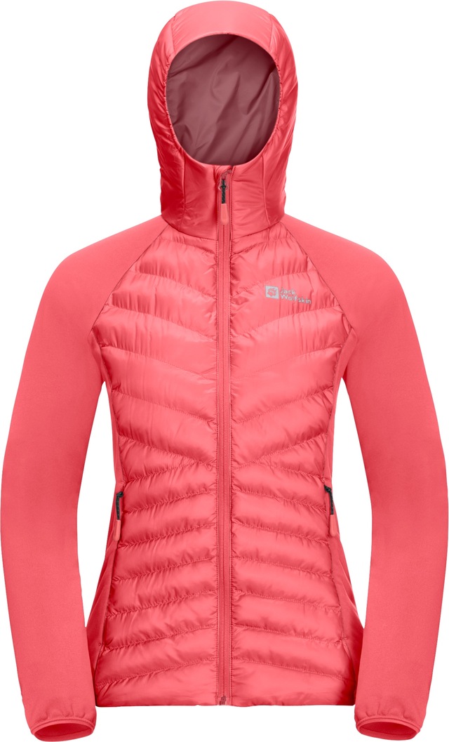 Jack Wolfskin Hybridjacke »ROUTEBURN PRO HYBRID W« mit Kapuze mit Kapuze, atmungsaktiv, winddicht, wasserabweisend