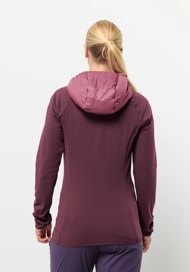 Jack Wolfskin Hybridjacke »ROUTEBURN PRO HYBRID W« mit Kapuze mit Kapuze, atmungsaktiv, winddicht, wasserabweisend