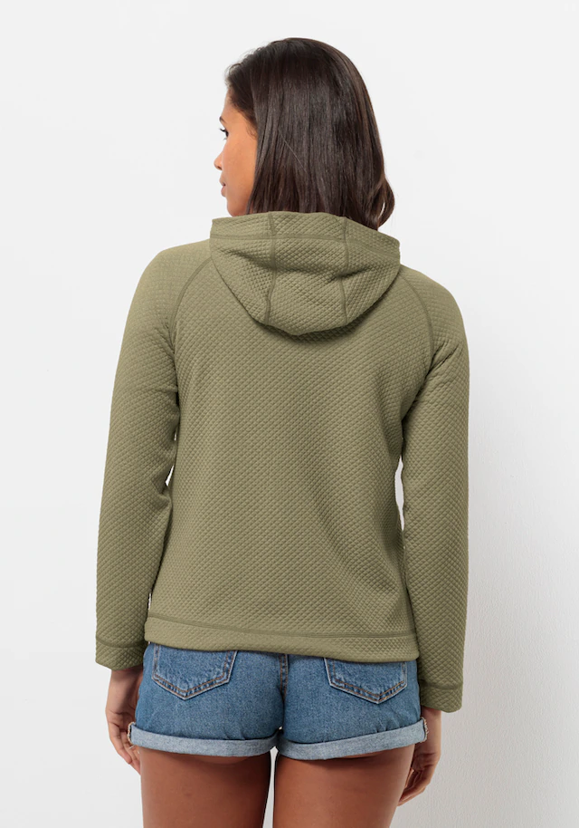 Jack Wolfskin Kapuzenfleecejacke »FERNWEH HOODED JKT W« mit Kapuze mit fest verbundener Kapuze, elastisches Material