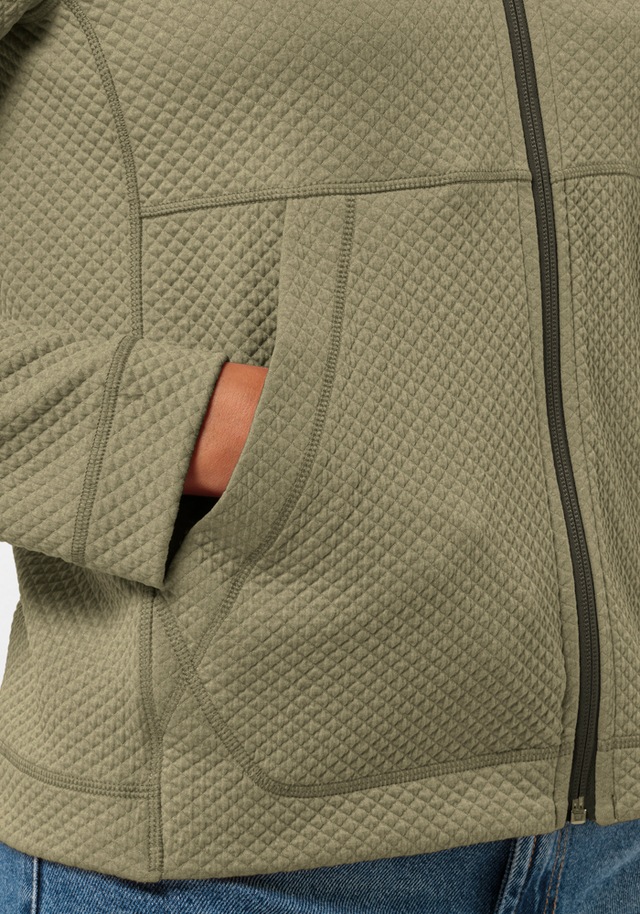 Jack Wolfskin Kapuzenfleecejacke »FERNWEH HOODED JKT W« mit Kapuze mit fest verbundener Kapuze, elastisches Material