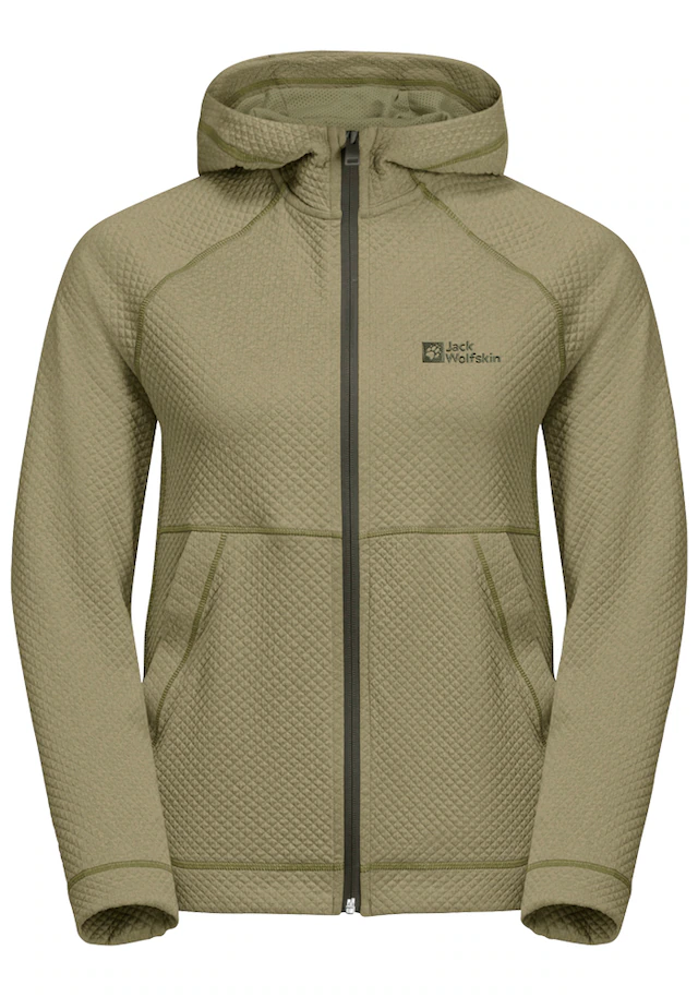 Jack Wolfskin Kapuzenfleecejacke »FERNWEH HOODED JKT W« mit Kapuze mit fest verbundener Kapuze, elastisches Material