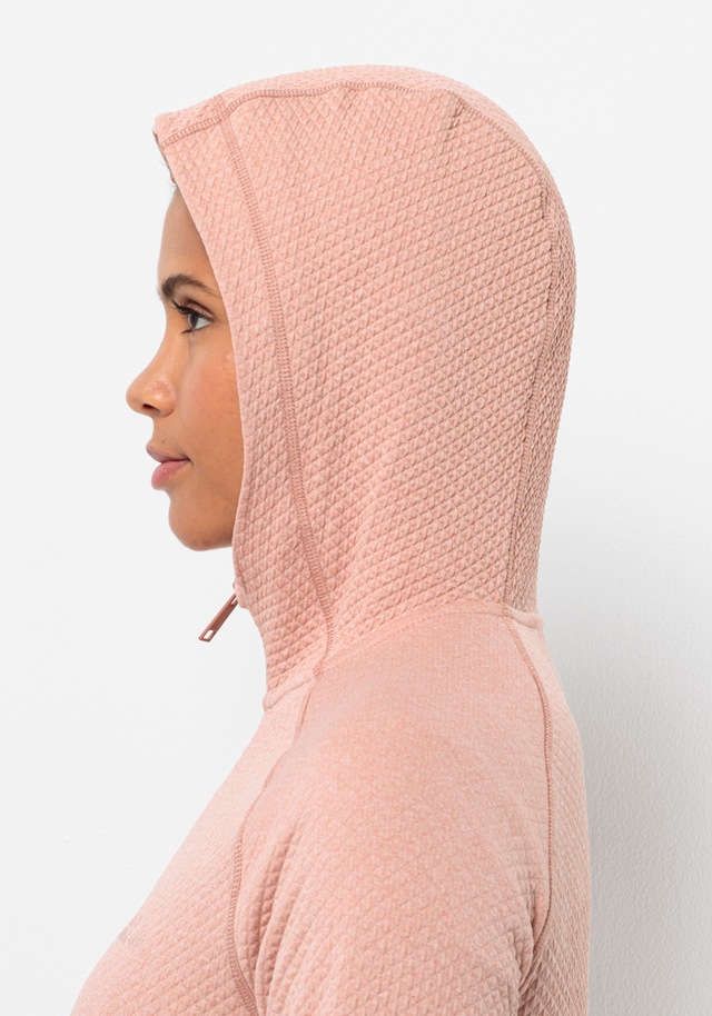 Jack Wolfskin Kapuzenfleecejacke »FERNWEH HOODED JKT W« mit Kapuze mit fest verbundener Kapuze, elastisches Material