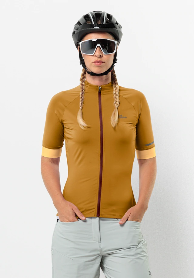 Jack Wolfskin Fahrradjacke »GRAVEX FZ S/S W« für Erwachsene, elastisches Material, aus Polyester und Elasthan