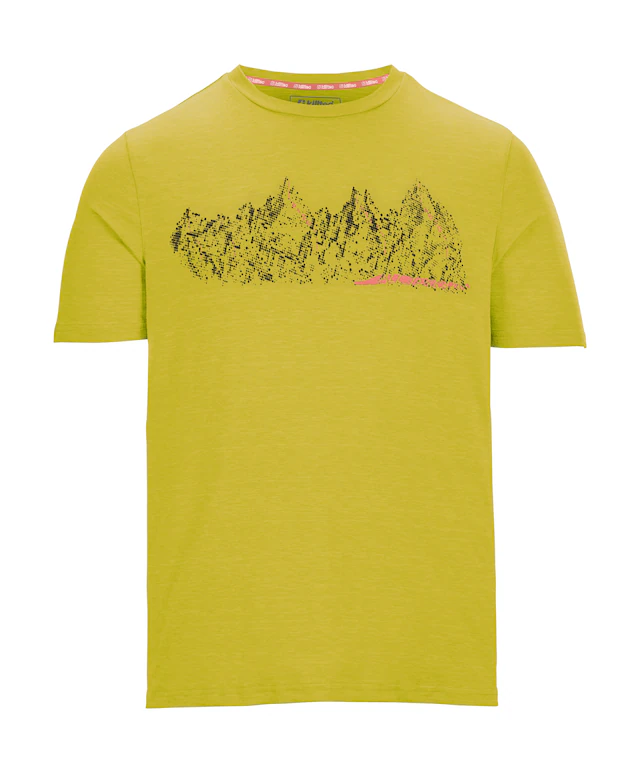 Killtec T-Shirt »MN TSHRT C« Schnelltrocknendes Herren T-Shirt mit Berg-Print und Melange-Optik