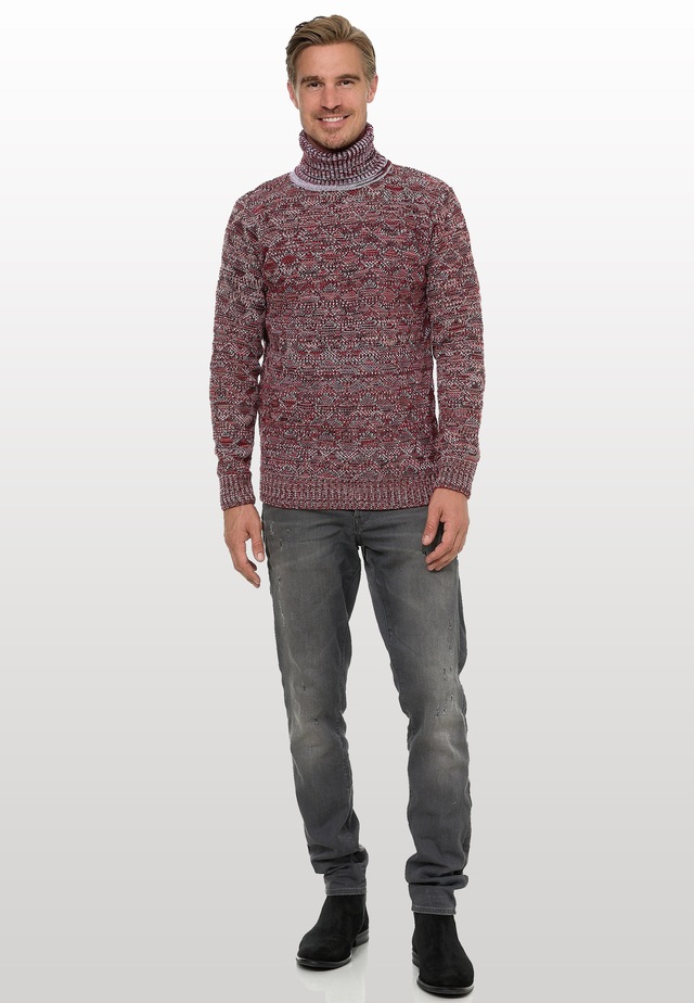 Rusty Neal Strickpullover mit angesagtem Karo-Design