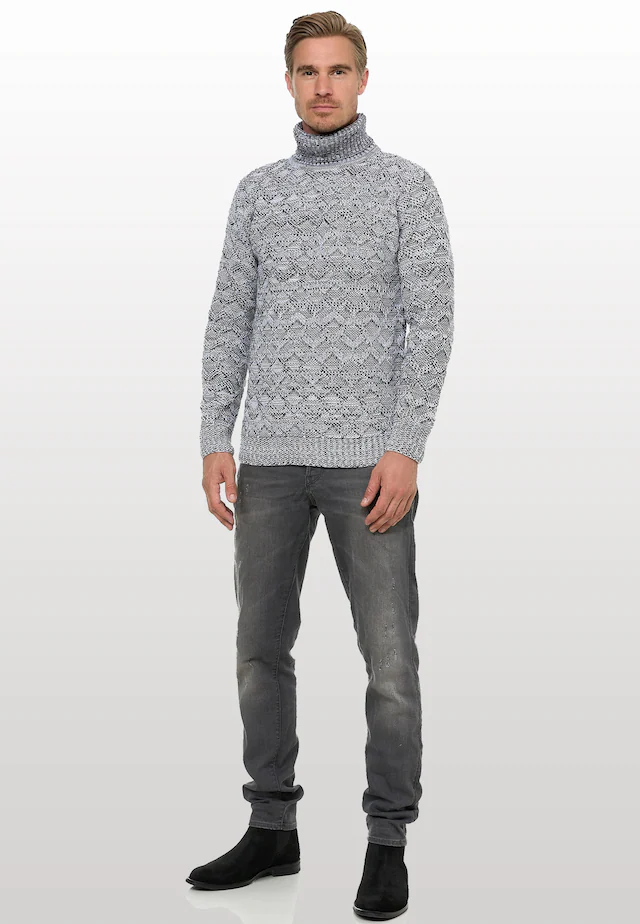 Rusty Neal Strickpullover mit angesagtem Karo-Design