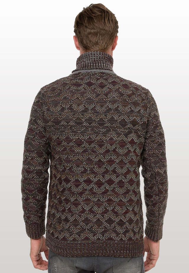 Rusty Neal Strickpullover mit angesagtem Karo-Design